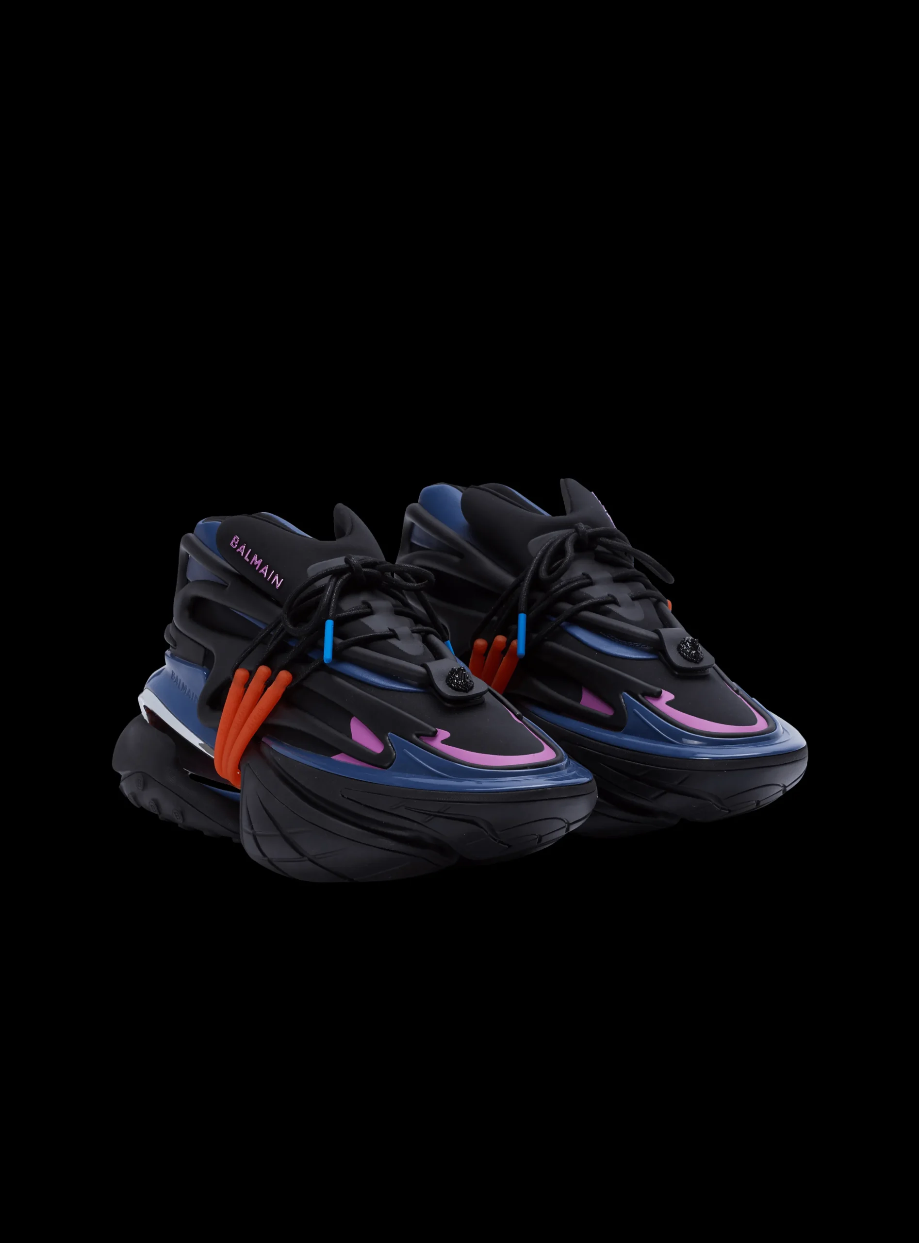 Balmain Unicorn Low-top Trainers In Neoprene And Calfskin