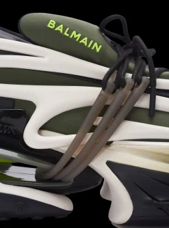 Balmain Unicorn Low-top Trainers In Neoprene And Calfskin