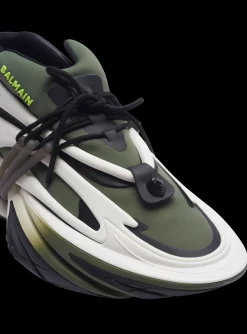 Balmain Unicorn Low-top Trainers In Neoprene And Calfskin
