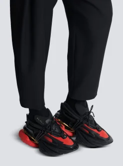 Balmain Unicorn Low-top Trainers In Neoprene And Leather