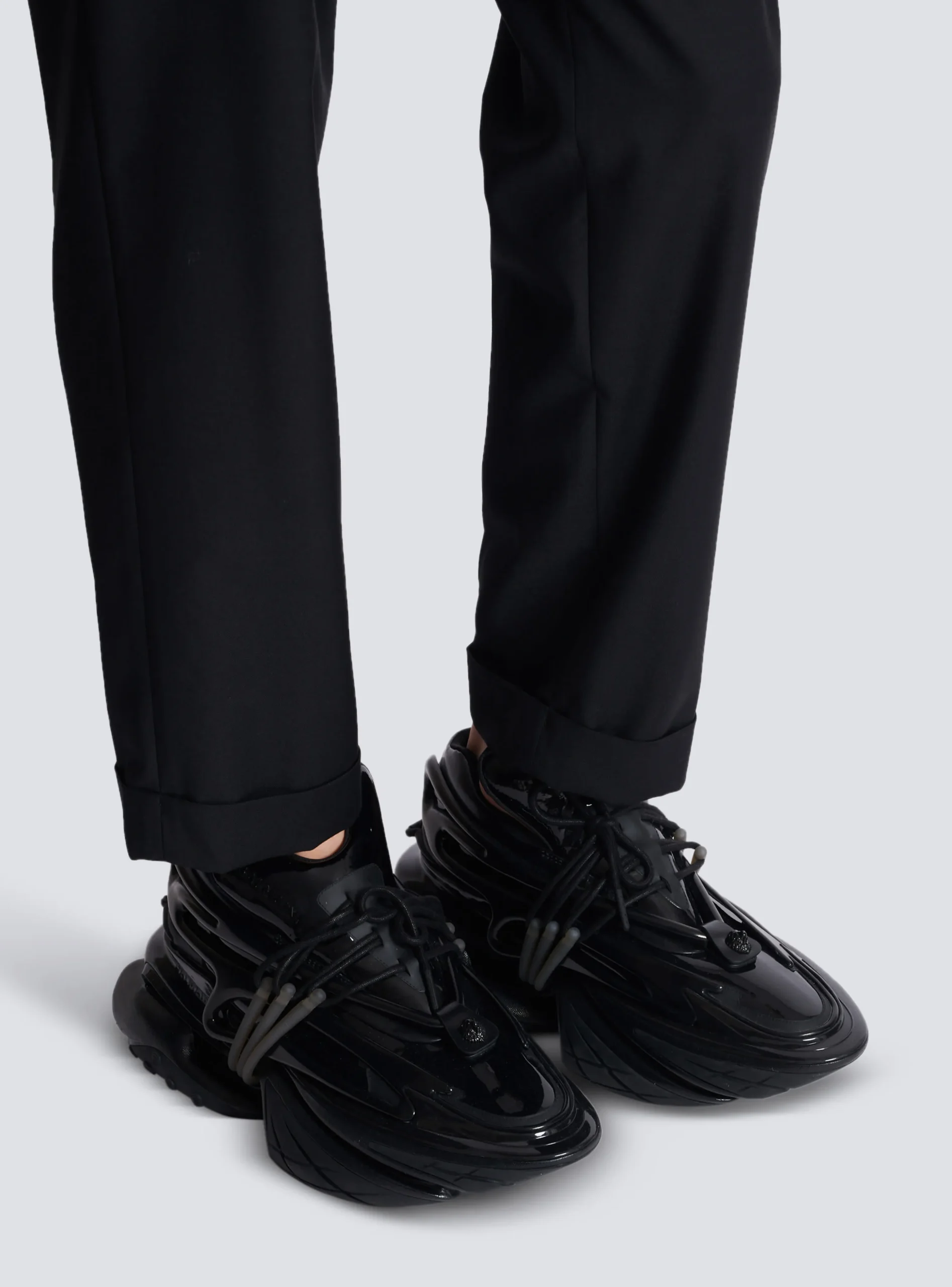 Balmain Unicorn Main Lab Patent Leather Trainers
