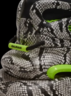 Balmain Unicorn Mesh And Snakeskin-effect Leather Trainers