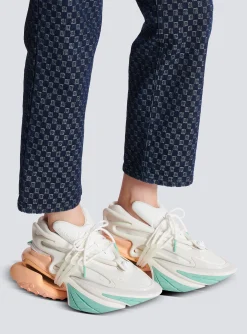 Women Balmain Unicorn Trainers In Neoprene And Leather