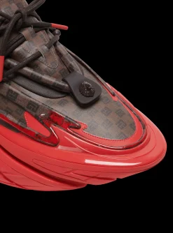 Balmain Unicorn Trainers In Neoprene And Monogram Leather