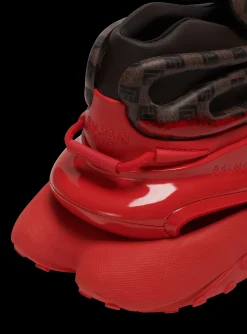 Balmain Unicorn Trainers In Neoprene And Monogram Leather