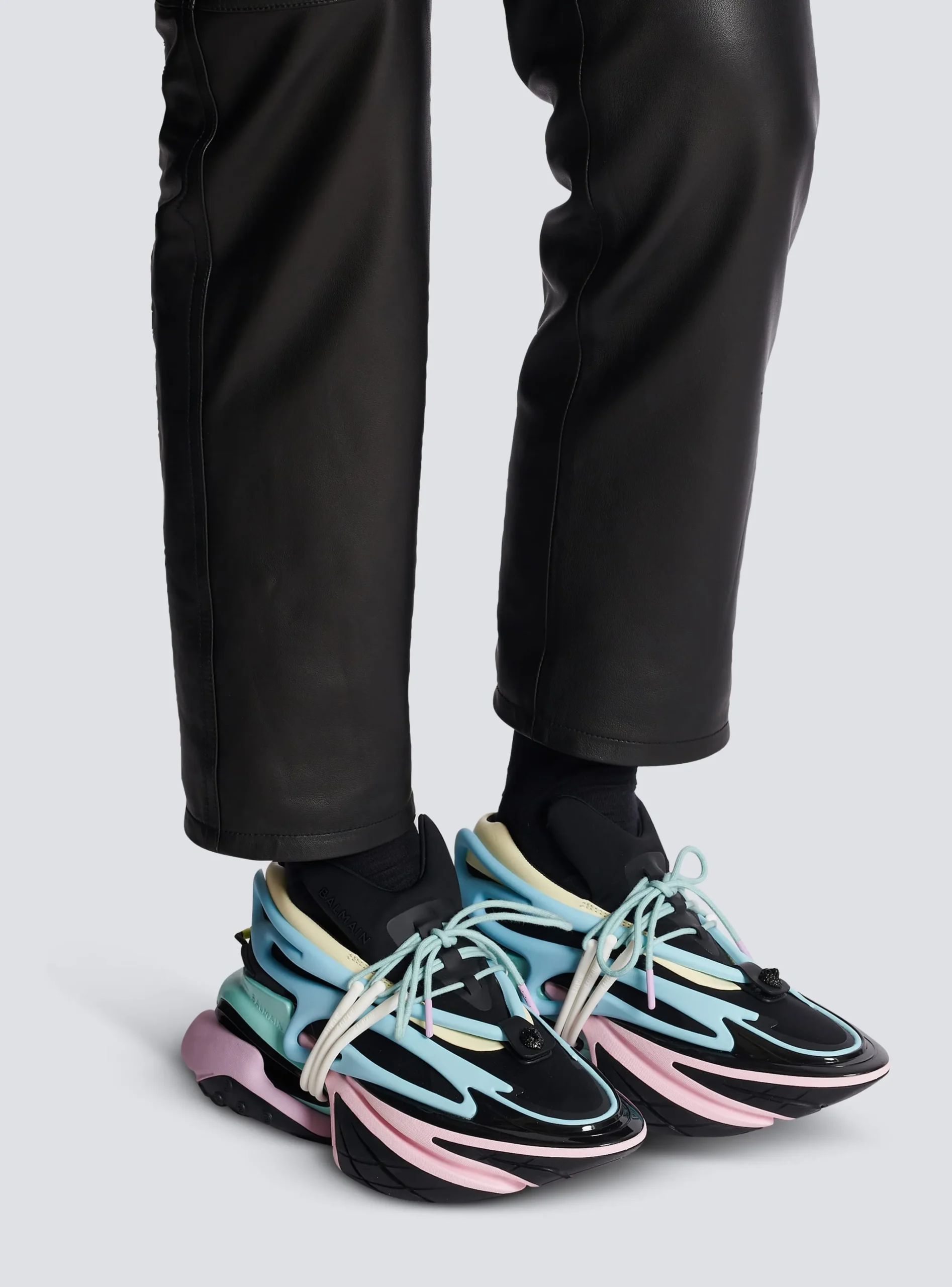 Balmain Unicorn Trainers In Neoprene And Leather