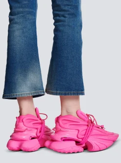 Women Balmain Unicorn Trainers In Neoprene And Rubberised Leather