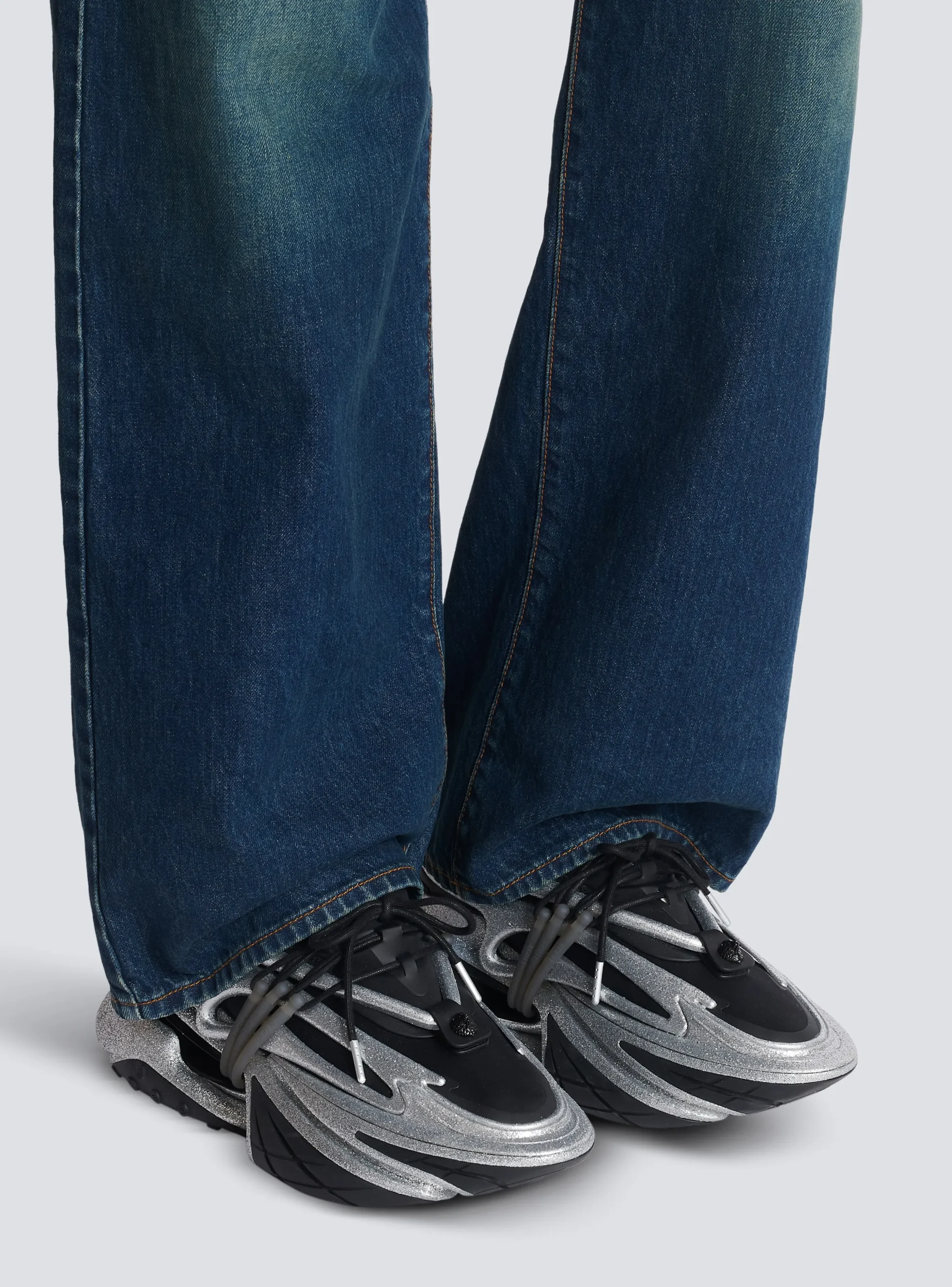 Balmain Unicorn Trainers In Neoprene And Leather