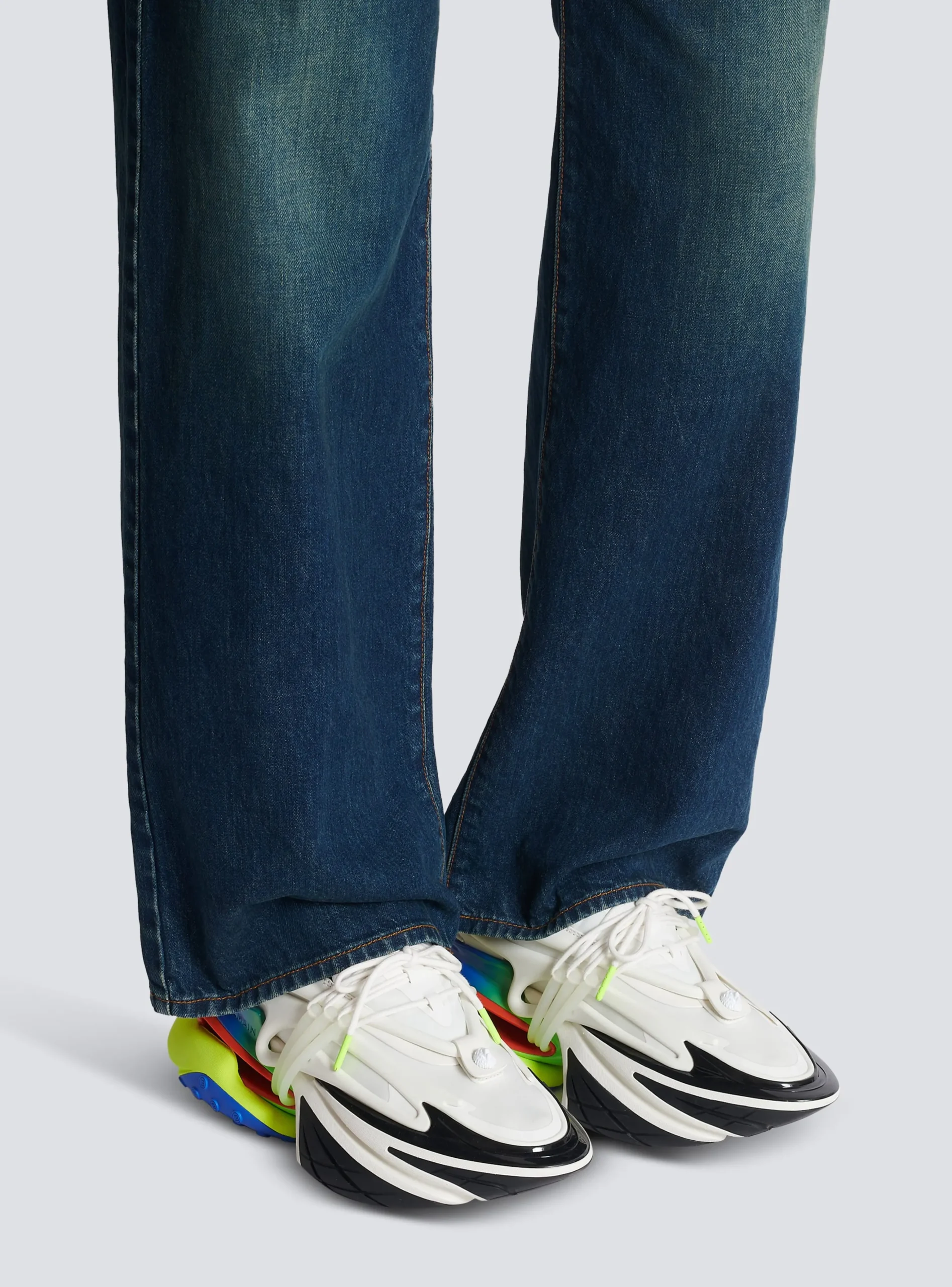 Balmain Unicorn Trainers In Neoprene And Leather