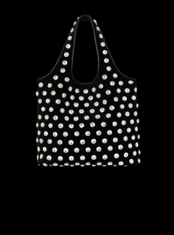 Women Balmain Velvet And Crystal Grocery Bag