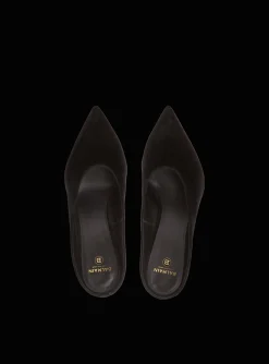 Women Balmain Velvet Ruby Mules