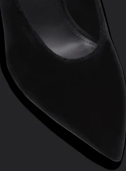 Women Balmain Velvet Ruby Mules