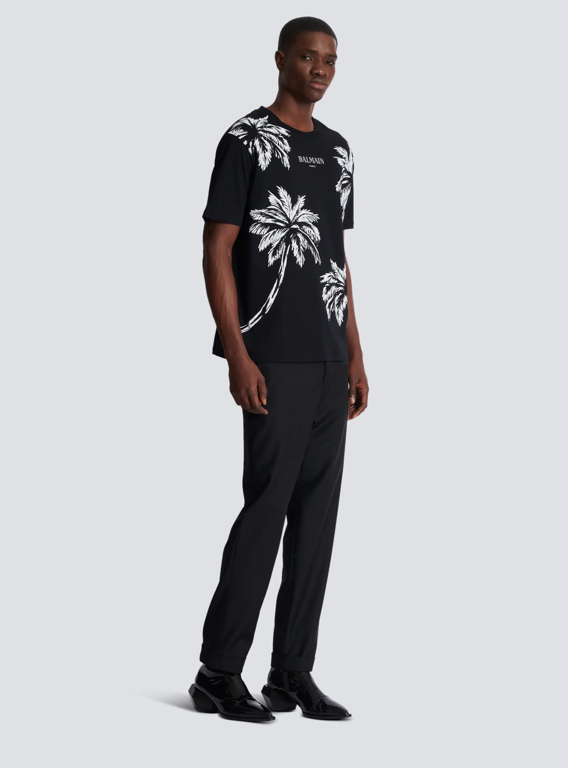 Balmain Vintage T-shirt With Palm Tree Print