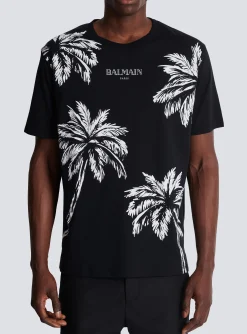 Balmain Vintage T-shirt With Palm Tree Print