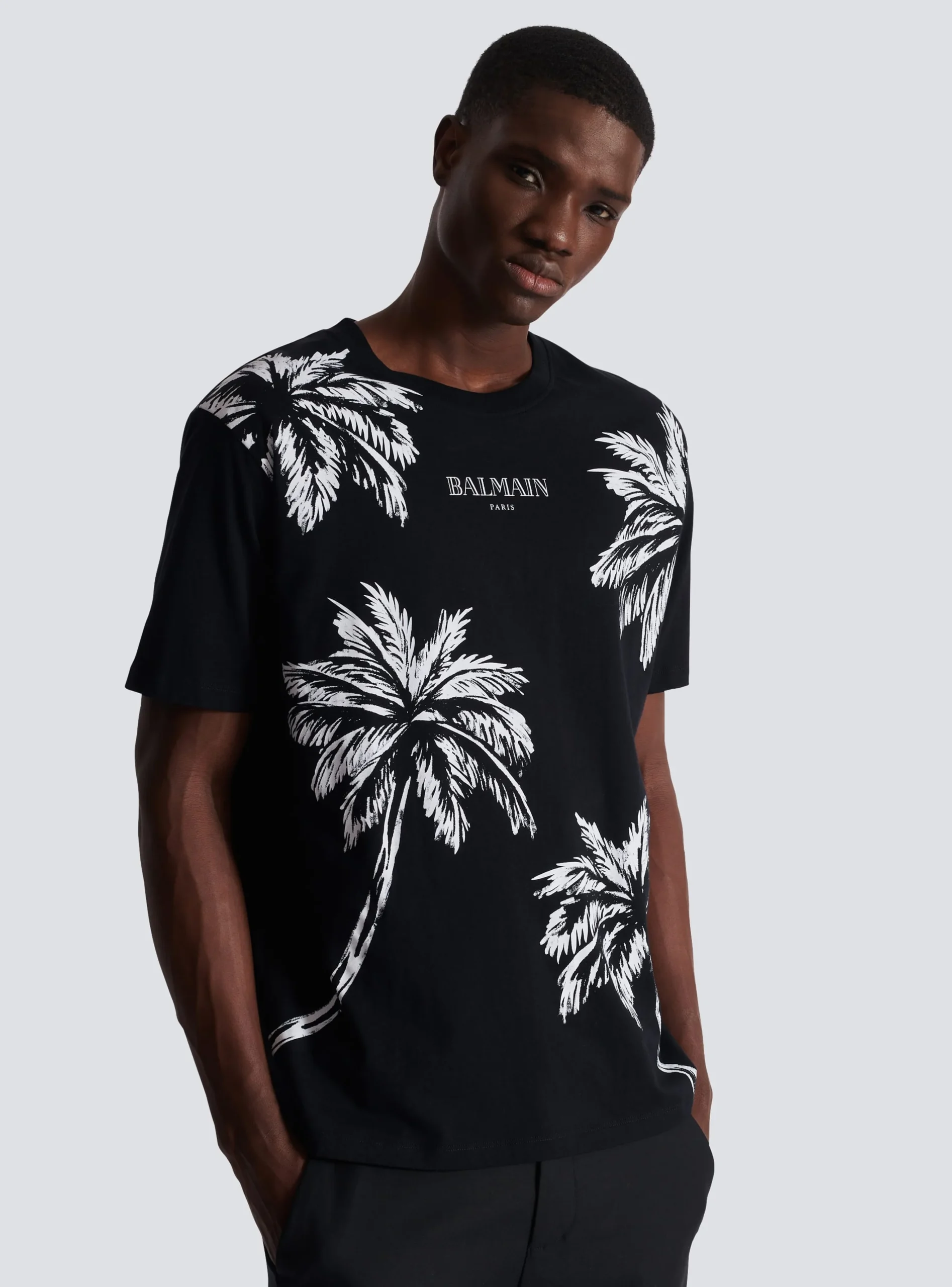 Balmain Vintage T-shirt With Palm Tree Print
