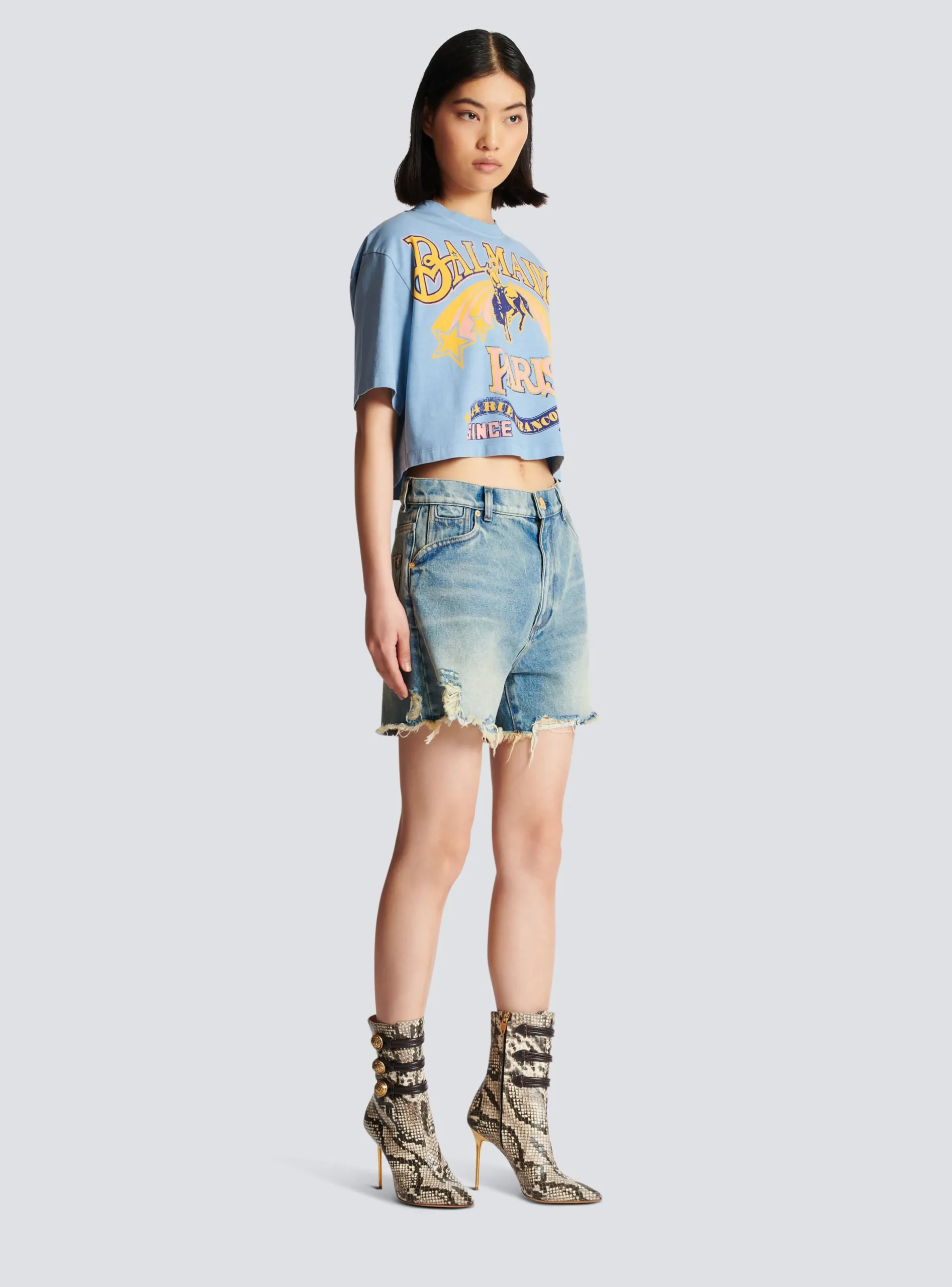 Women Balmain Vintage Denim Shorts