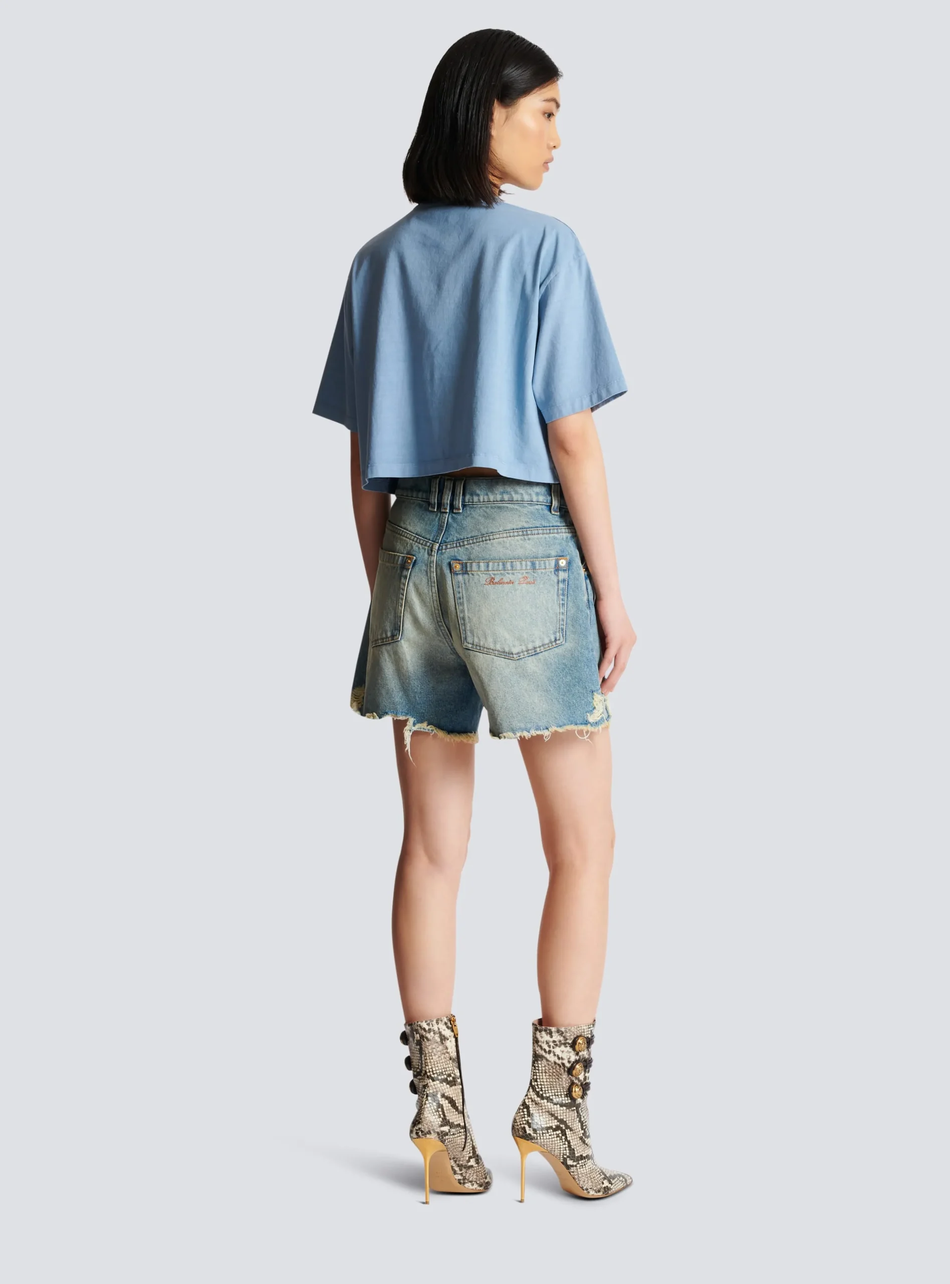 Women Balmain Vintage Denim Shorts