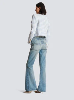 Women Balmain Western Bootcut Denim Jeans