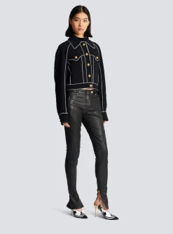 Women Balmain Western Crepe Jacket