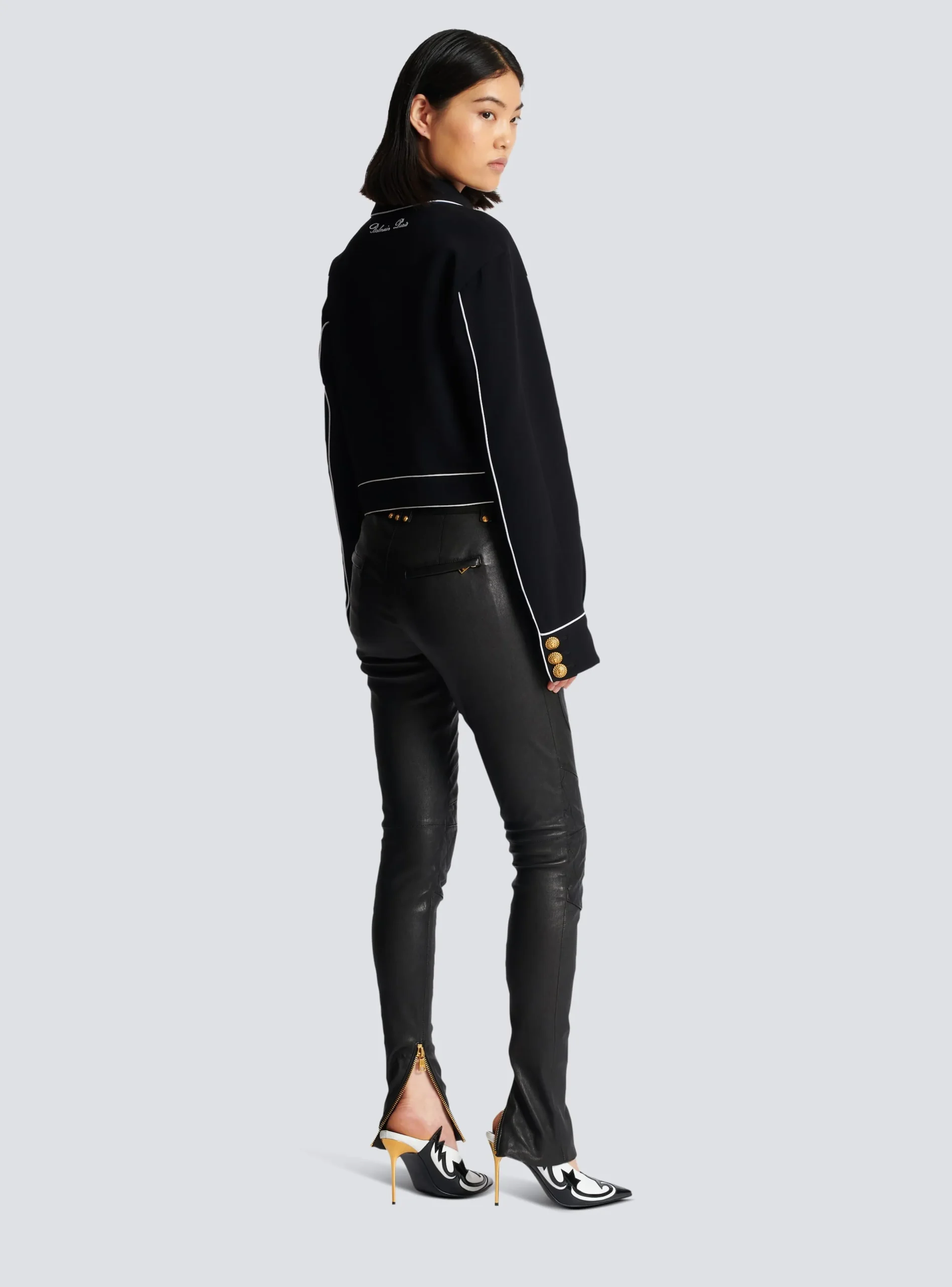Women Balmain Western Crepe Jacket