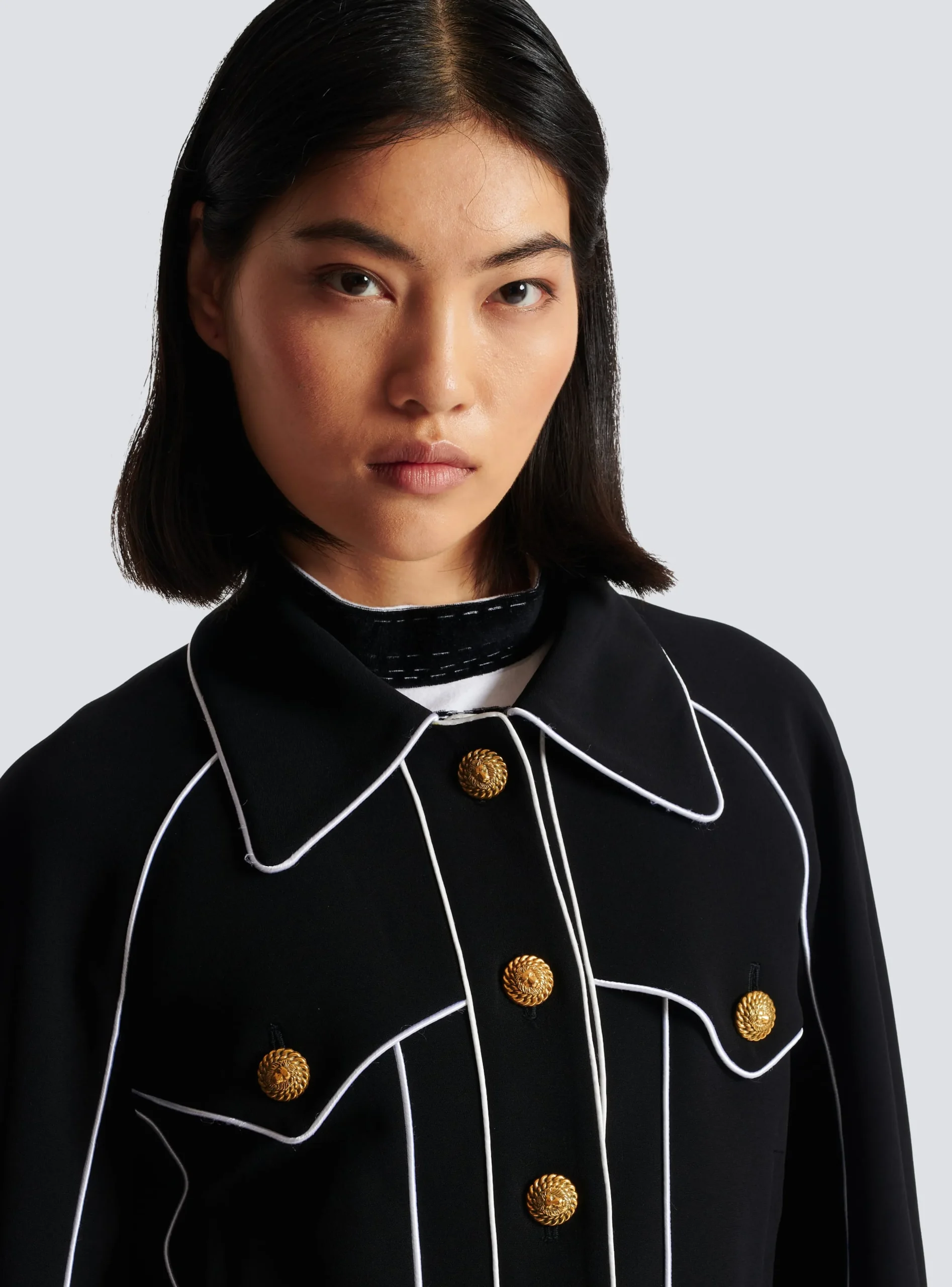 Women Balmain Western Crepe Jacket