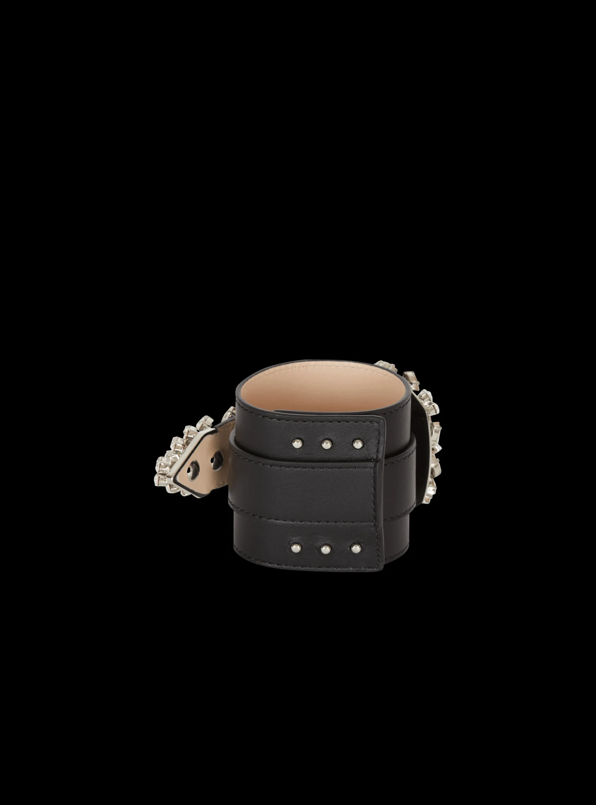 Women Balmain Western Leather And Crystal Bracelet