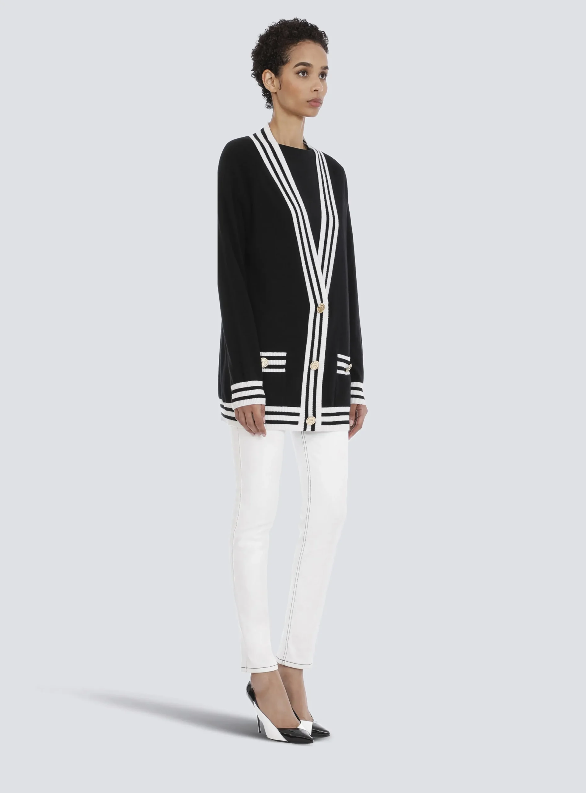 Women Balmain Wool And Cashmere Cardigan