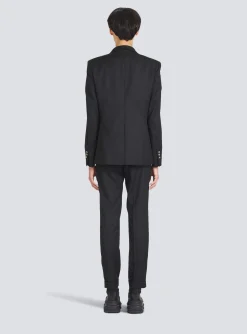 Balmain Wool Blazer With Double-breasted Silver-tone Buttoned Fastening