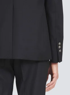 Balmain Wool Blazer With Double-breasted Silver-tone Buttoned Fastening