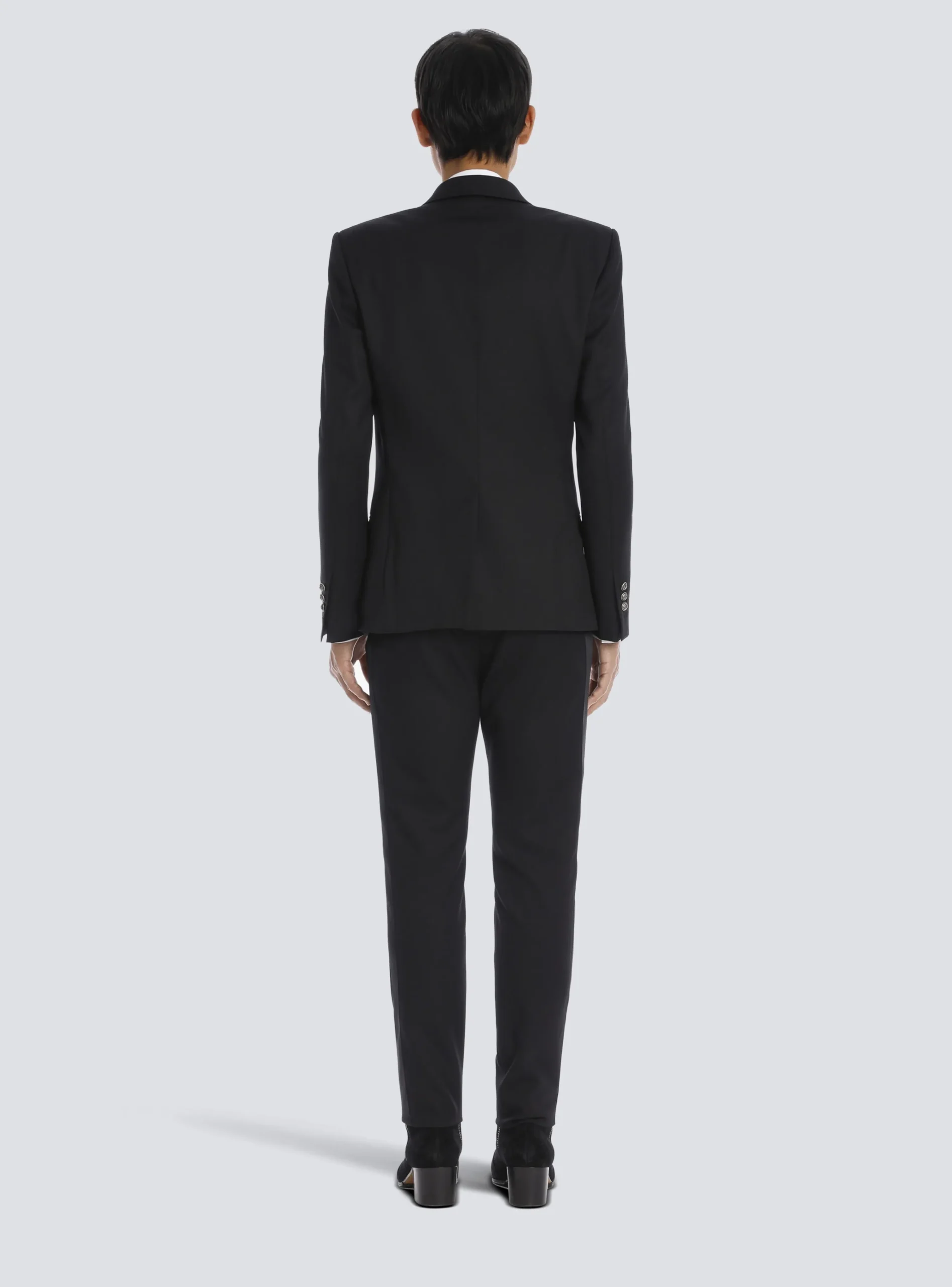 Balmain Wool Blazer With Double-breasted Silver-tone Buttoned Fastening