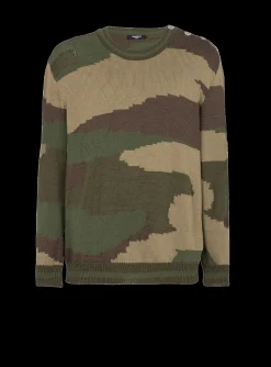 Balmain Wool Camouflage Jumper