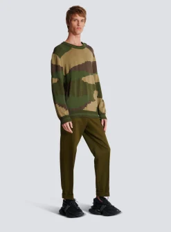 Balmain Wool Camouflage Jumper