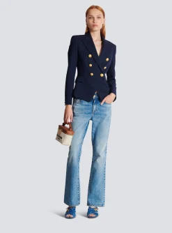 Women Balmain Wool Double-breasted Jacket