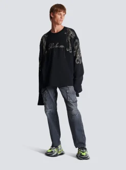 Balmain Worn-effect Cargo Trousers