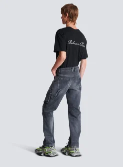 Balmain Worn-effect Cargo Trousers