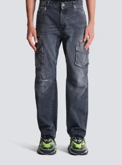 Balmain Worn-effect Cargo Trousers
