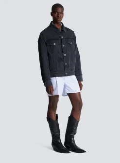 Balmain Worn-effect Denim Jacket