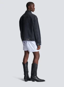 Balmain Worn-effect Denim Jacket