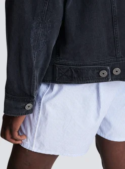 Balmain Worn-effect Denim Jacket