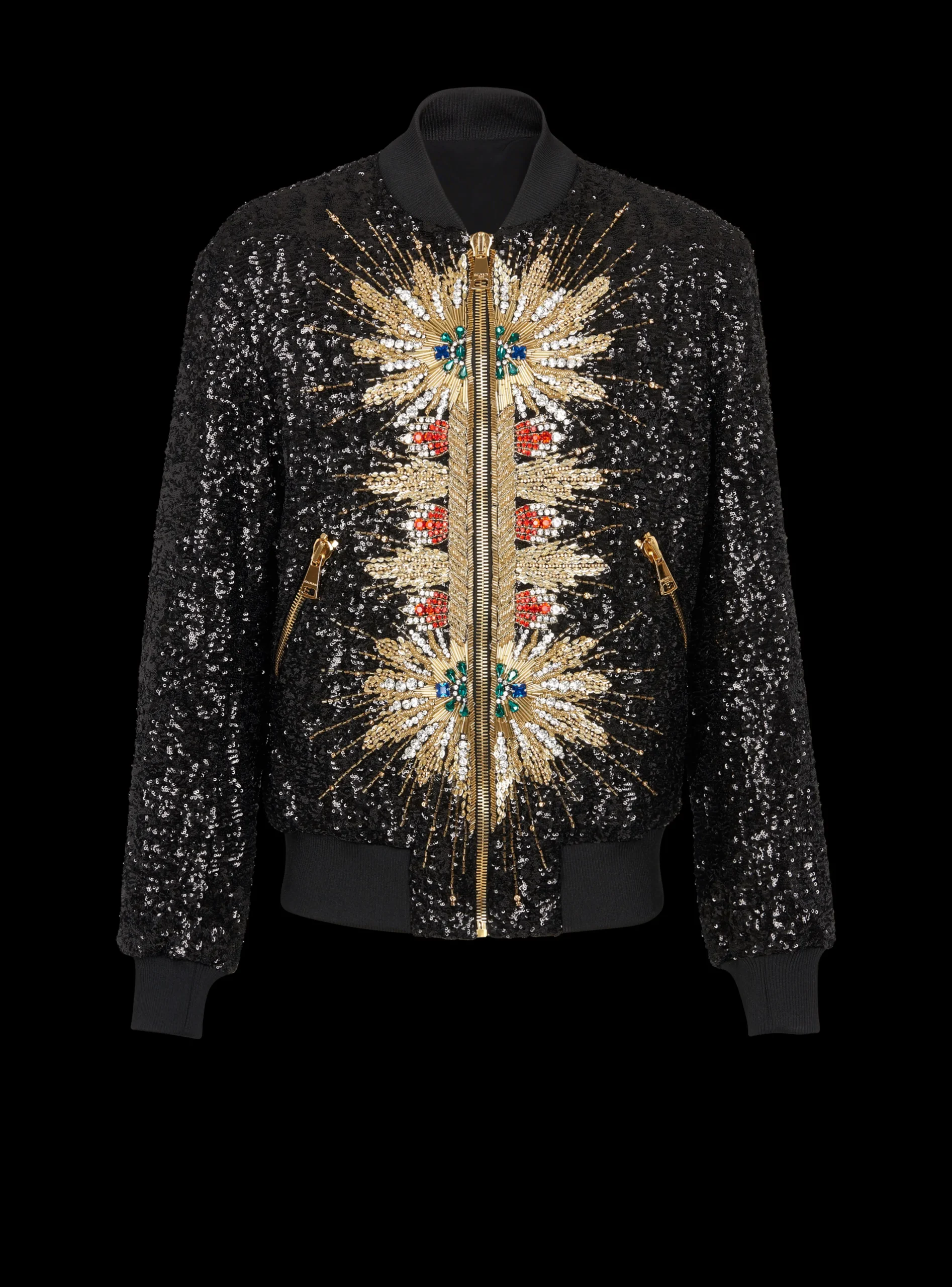 Balmain Zipped Jacket With Embroidery
