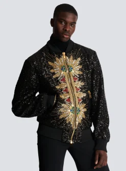 Balmain Zipped Jacket With Embroidery